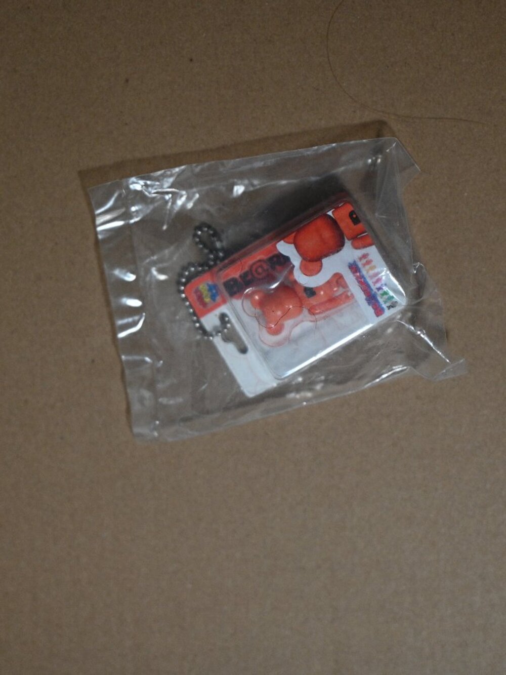 Medicom BE@RBRICK 50% Keychain - Red, in Mini Display Box